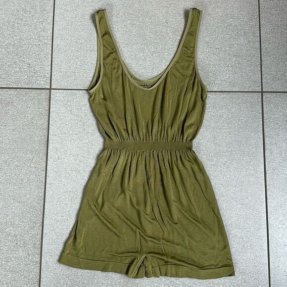 NWOT Intimately Free People Sleeveless Romper Elastic Waist Olive Green XS/S - Picture 12 of 12